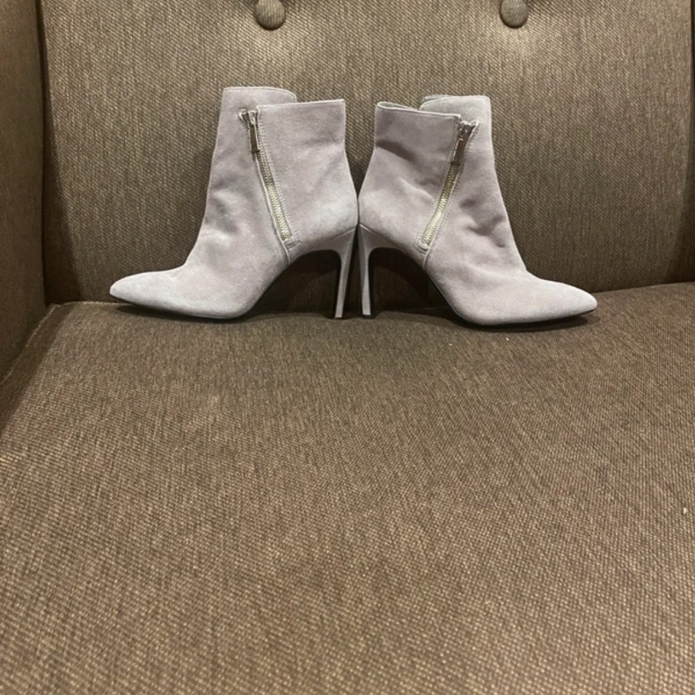 Vince Camuto Soft Gray Heeled Boots